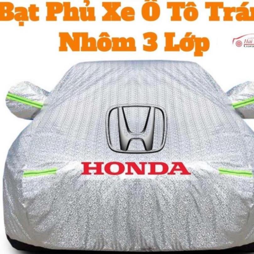 Bạt Phủ Xe Ô Tô Honda CRV, Brio, City, HRV, Accord, Civic, Jazz- Chất Liệu Bạt Tráng Nhôm 3 lớp cao cấp