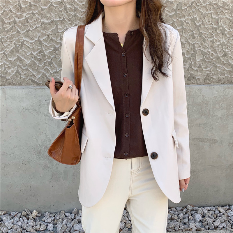 Áo blazer nữ Peppermint 37870 màu trơn phối túi thanh lịch thời trang