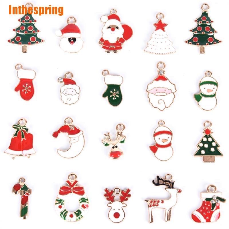 Set 20 mặt charm Giáng Sinh làm khuyên tai, vòng tay