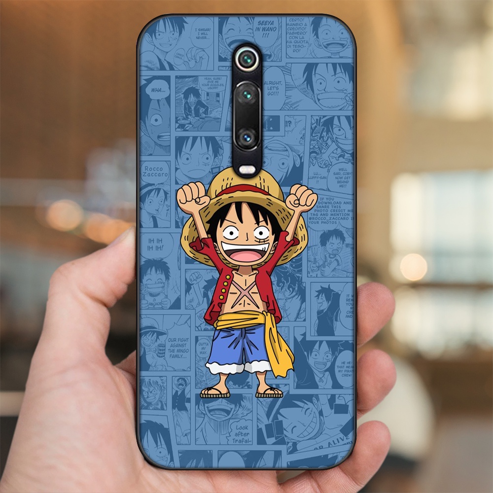 Ốp lưng Xiaomi K20, K20 Pro, Mi 9T viền đen in hình Luffy One Piece