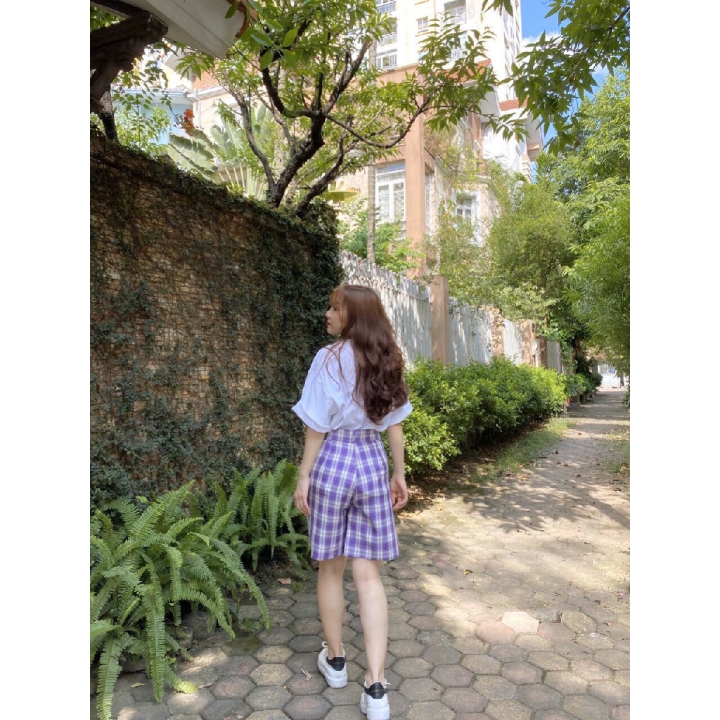 Quần Đùi Kẻ Caro cắt mã