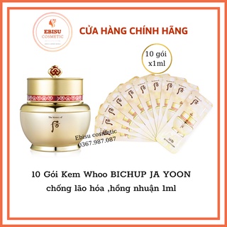 10 gói kem whoo bichup ja yoon cream 1ml– kem dưỡng chống lão hóa hồng nhuận