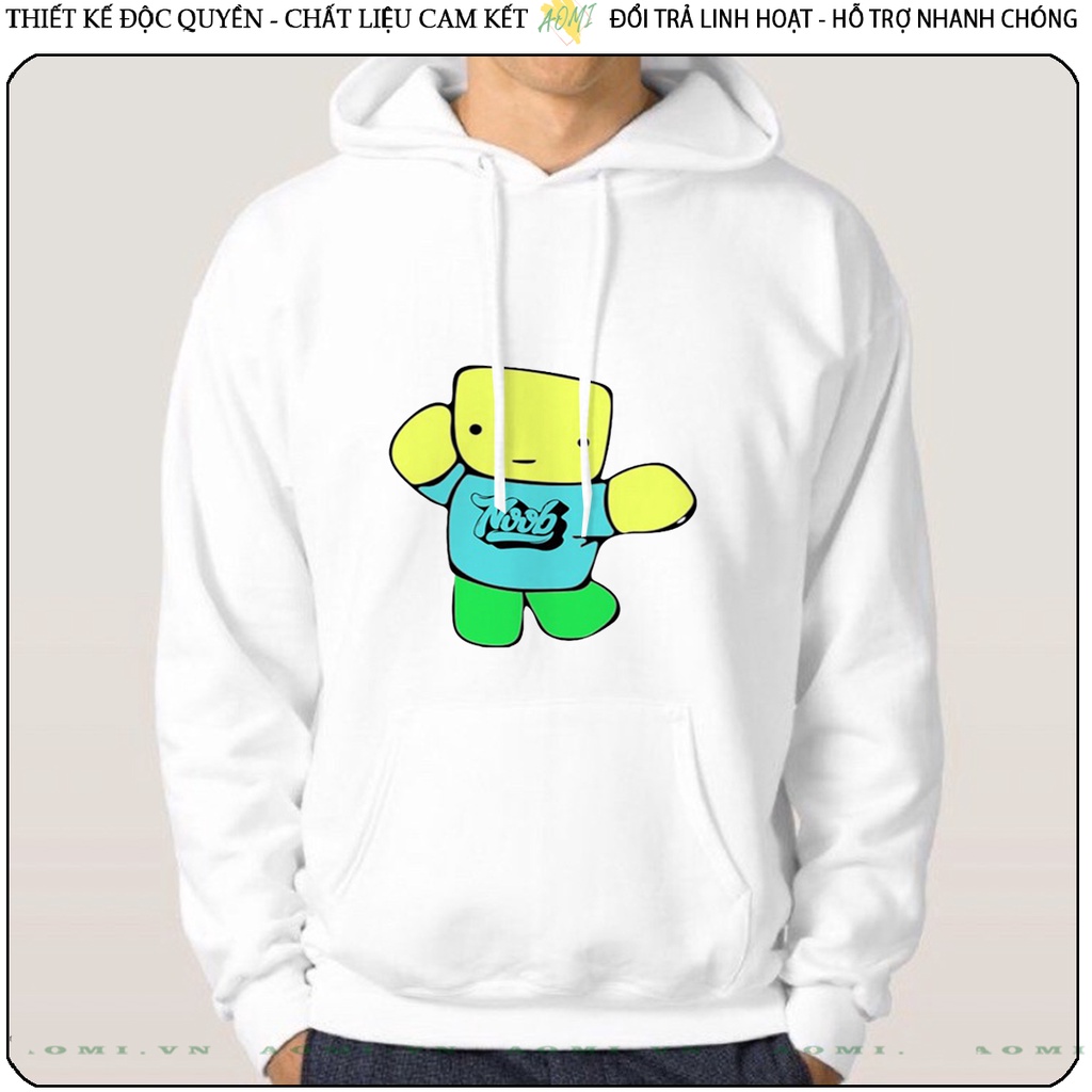 Áo khoác Nỉ Bông HOODIE robloxing game tay dài da cá mũ trùm đầu unisex full size AOMIVN