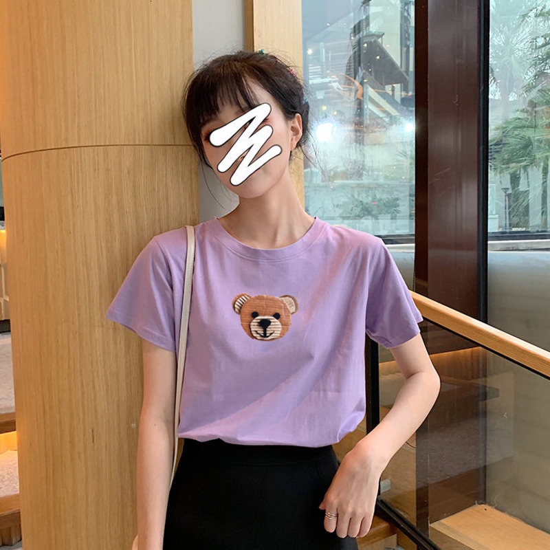 Áo Thun Nữ Tay Ngắn In Hình Hoạt Hình