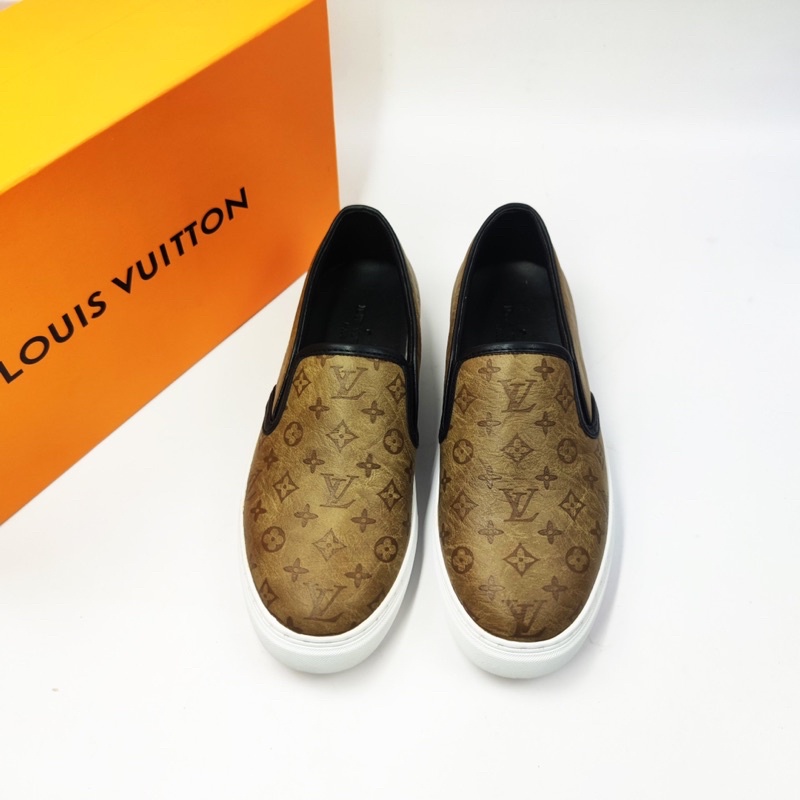 Giày Slip On LV Nam Da Bò Xịn Đế Kếp Hot Nhất Năm 2021 size 38 - 43 Full Box - Nhận Sỉ Lẻ CTV