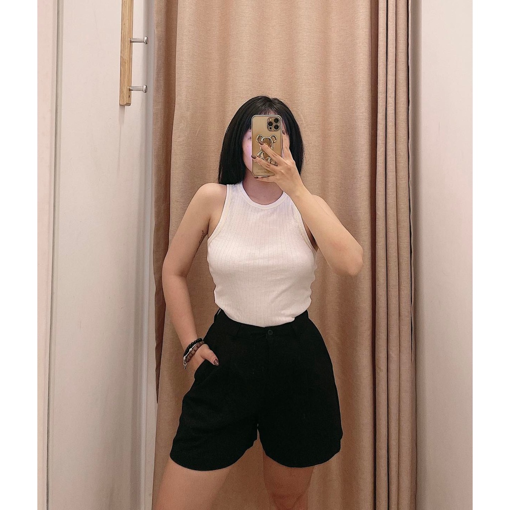 Áo F21 balo viền cổ lai gợn sóng 3 màu KAMI