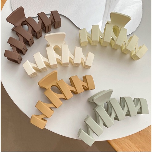 Kẹp Tóc Càng Cua  Ziczac Nhựa Nhám Thời Trang PHONG CÁCH TRẺ TRUNG CHO NỮ