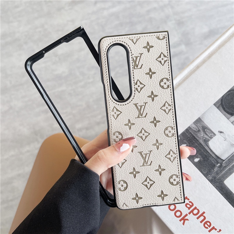Ốp Điện Thoại Da PU Họa Tiết LV Thời Trang Sang Trọng Cho Samsung Galaxy Z Fold 3 Samsung Galaxy Z Fold 2