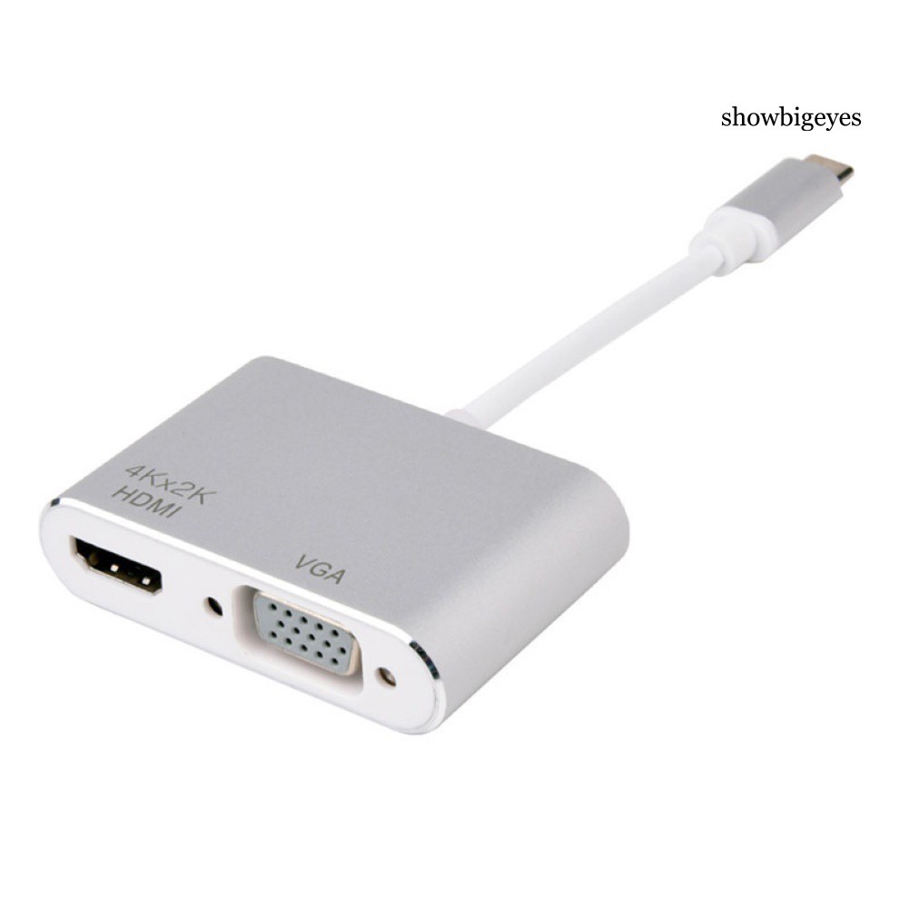 Bộ Chuyển Đổi Từ Cổng Usb C Sang Hdmi Vga 4k Hd Type-C Cho Macbook