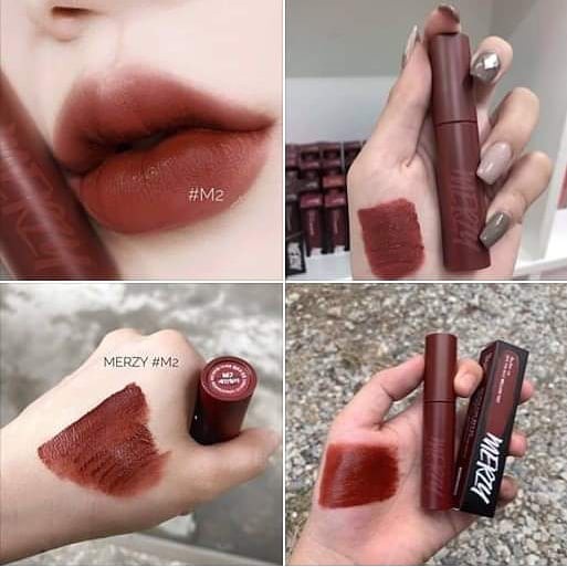 (M1-M2-M3) Son Kem Lì MERZY Bite The Beat Mellow Tint - Vỏ Nâu