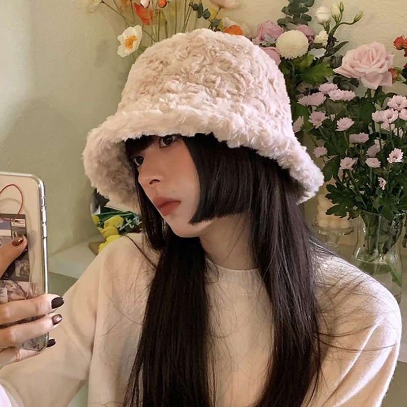 Mũ tai bèo vải bông dày giữ ấm mùa đông phong cách Hàn Quốc dễ thương cho nữ