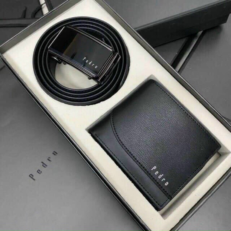 Set ví + thắt lưng fullbox kèm túi giấy hãng
