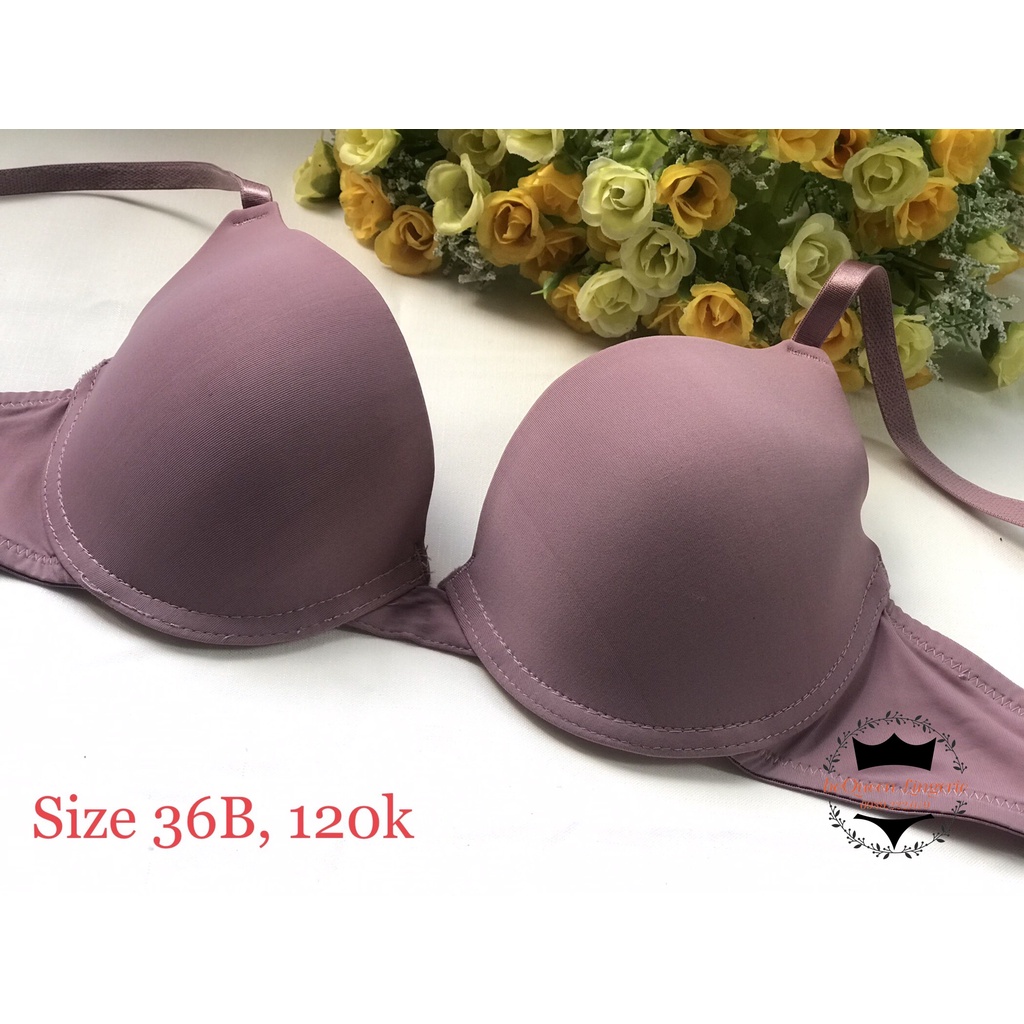 Áo lót cotton có gọng màu hồng xuất khẩu size 34B/75B