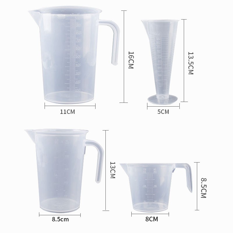 Cốc Đong Nhựa 100ML - 250ML - 500ML - 1000ML