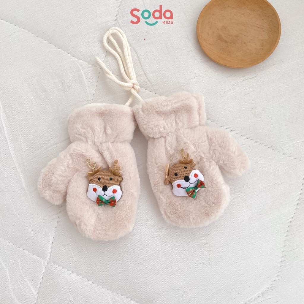Găng tay lót lông siêu ấm cho bé trai và bé gái (Ảnh thật)