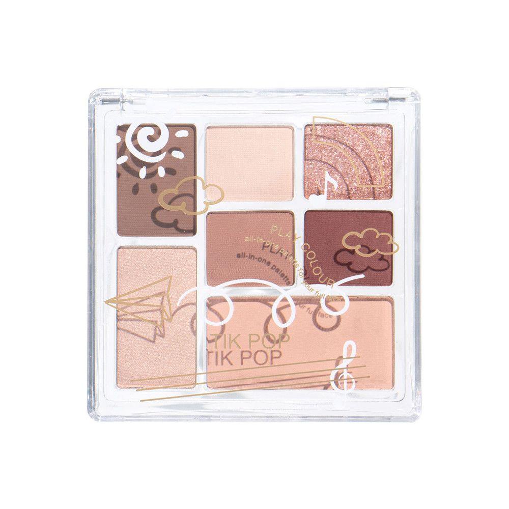 Bảng Phấn Mắt / Phấn Má Hồng Lâu Trôi Màu Ánh Nhũ Đẹp Mắt