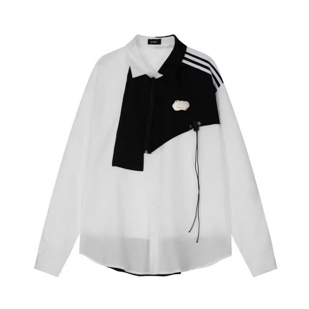 Áo Sơ Mi Tay Dài Dáng Rộng Thời Trang Xuân Thu Cho Nam Giới Có 2 Màu Size M-2XL