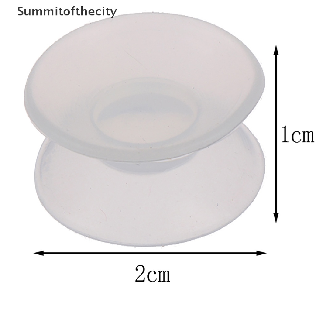 Set 10 Đệm Hút Chân Không Hai Mặt Bằng Nhựa Trong Suốt Cho Giá Đỡ Cốc Hút Chân Không
