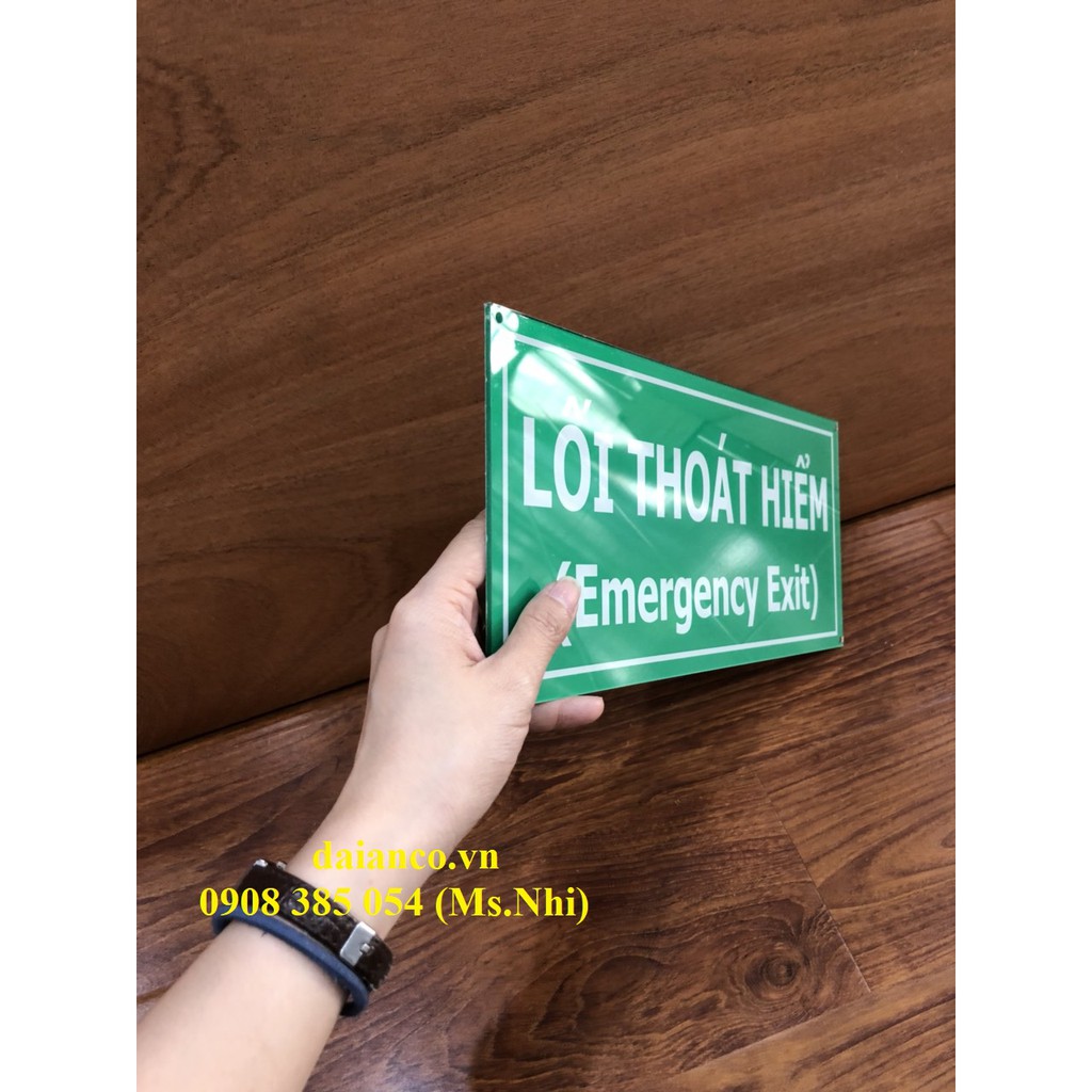 [HCM] Giảm giá Bảng báo mica nội dung ''lỗi thoát hiểm, exit'' - KT15x30cm- Hình thật