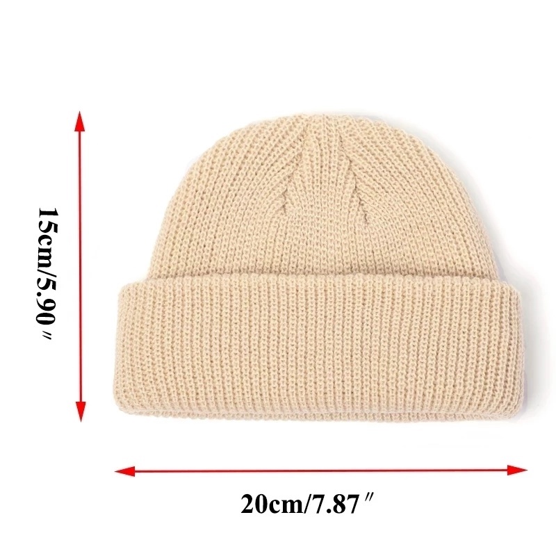 Mũ beanie dệt kim mềm mại thiết kế giữ ấm phong cách hip hop thời trang mùa đông cho nam