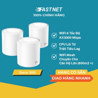 Bộ phát wifi mesh cho gia đình tp-link deco x60 wifi 6 ax3000