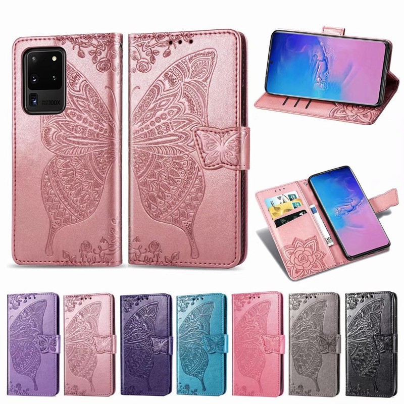 Bao da điện thoại kiêm khe đựng thẻ + giá đỡ cho Samsung galaxy S20 Ultra S20 PLUS S10 PLUS S10 LITE S9 PLUS