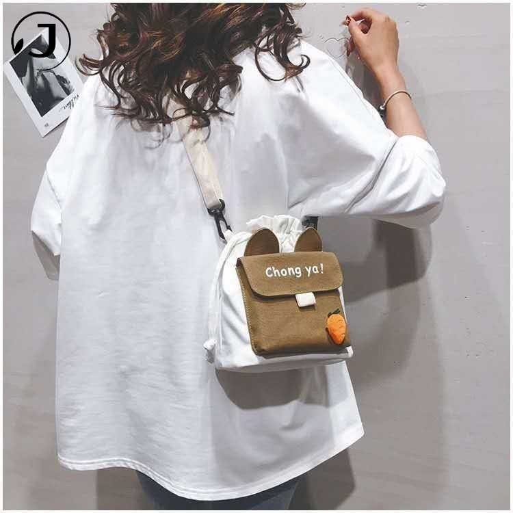 KAITIFEI Túi vải canvas thời trang xinh xắn cho nữ