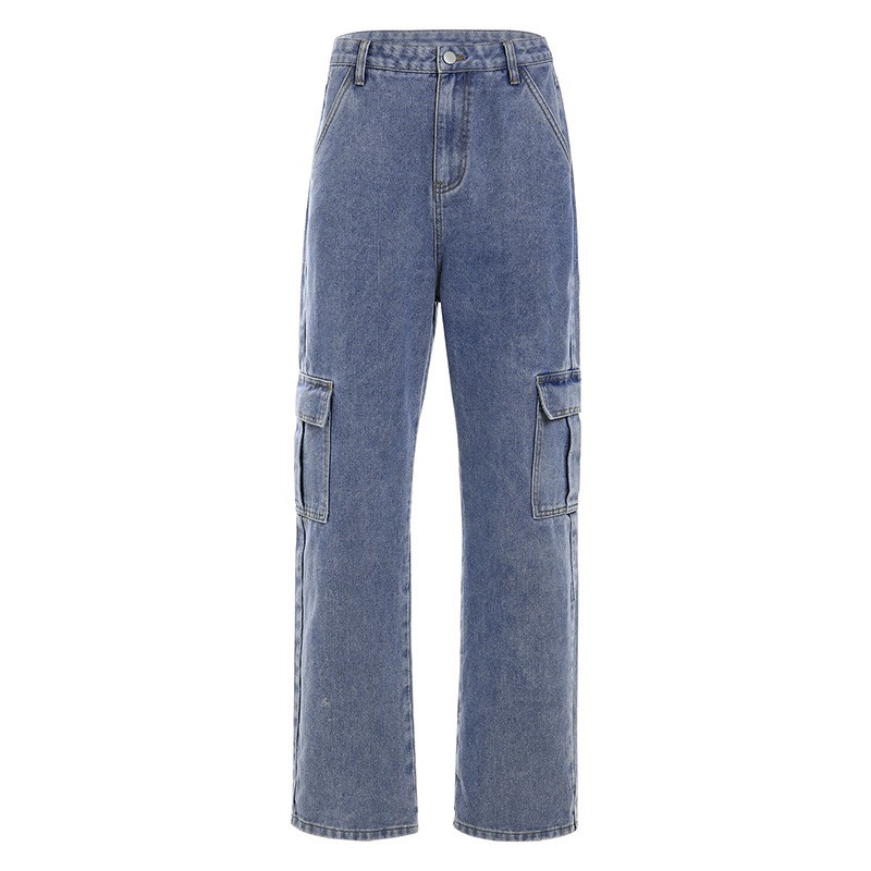 Quần Jean Suông Túi Hộp Siêu Chất Phong Cách Dora Style