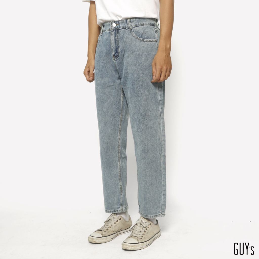 Quần jeans trơn JD108 GUY's Closet, Dáng suông, Nhiều màu
