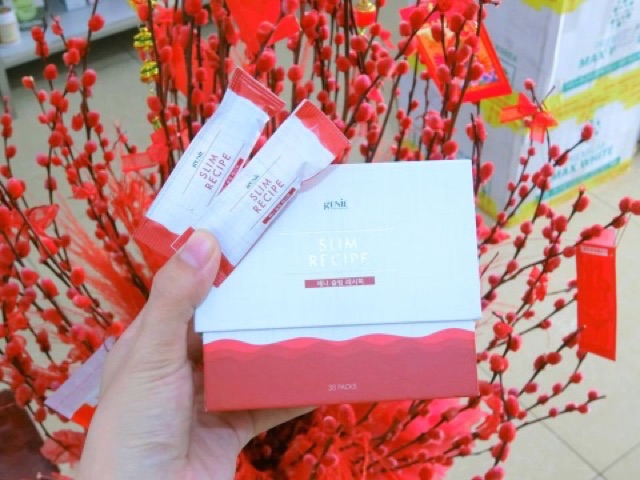 Giảm cân thảo mộc Slim Recipe Genie Hàn Quốc màu đỏ mẫu mới | BigBuy360 - bigbuy360.vn