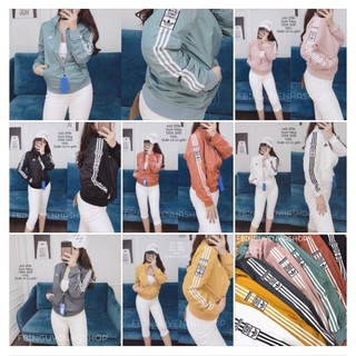 Áo khoác dù 2 lớp 3 sọc tay nữ cực hot 2019