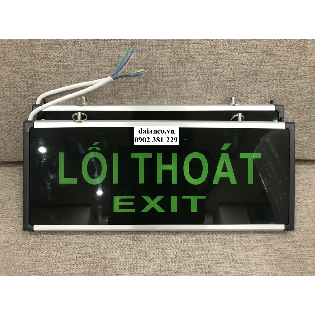 Đèn exit lối thoát hiểm dùng điện 2 mặt AED FIRE EXIT LIGHT