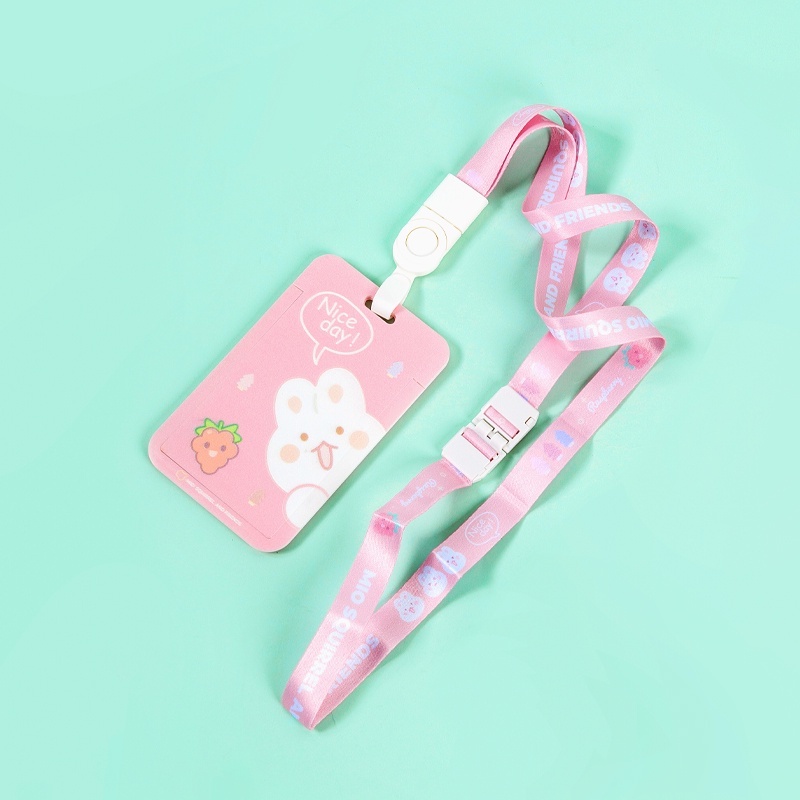 Bộ mặt thẻ dọc + dây cute  GuangBo 11x3.8x0.3 cm - 1 chiếc  - 2 màu Mio Squirrel đáng yêu H05900