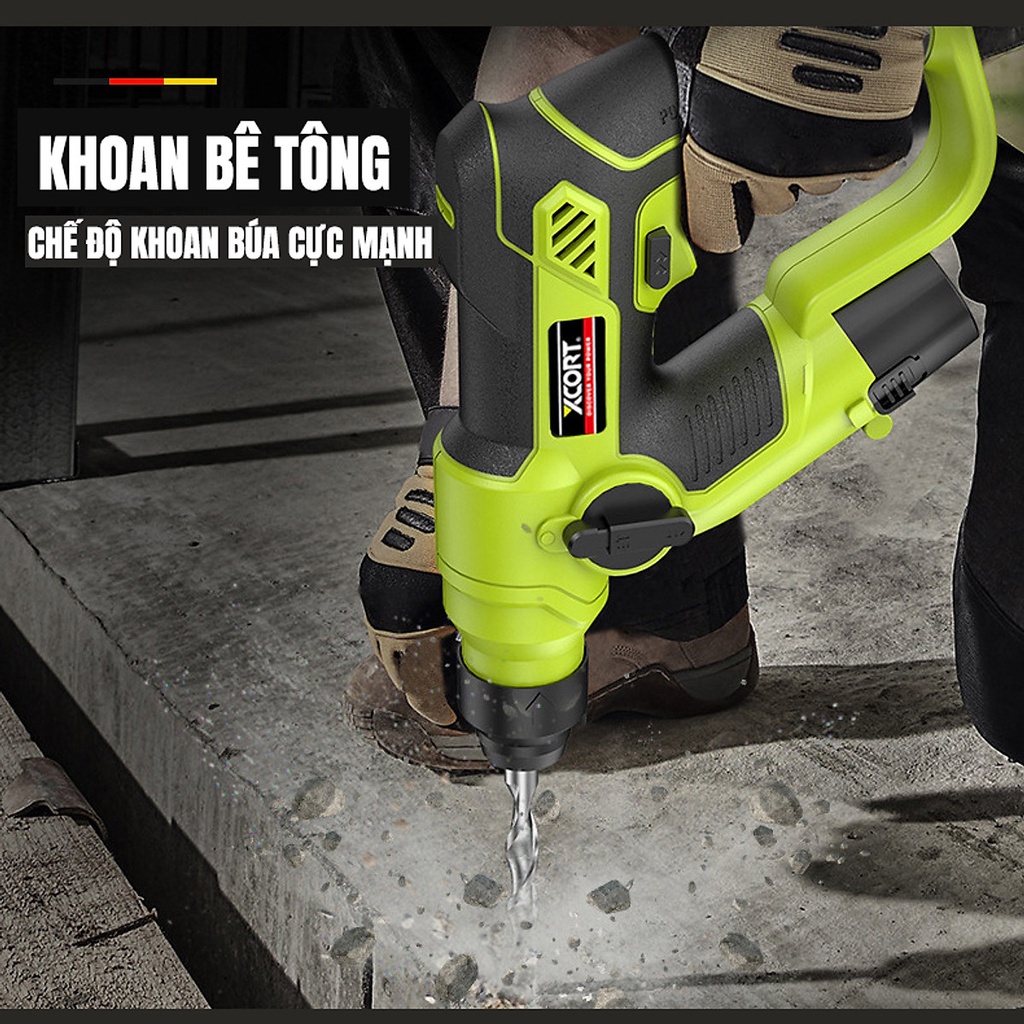 Máy khoan bê tông pin Máy khoan dùng pin 12V XCORT Chính Hãng