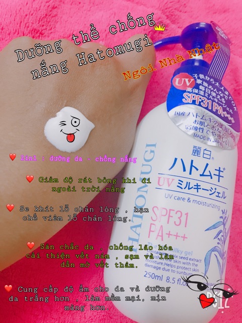 💥💥💥SỮA DƯỠNG THỂ CHỐNG NẮNG Hatomugi SPF31 PA+++ Nhật Bản. | BigBuy360 - bigbuy360.vn
