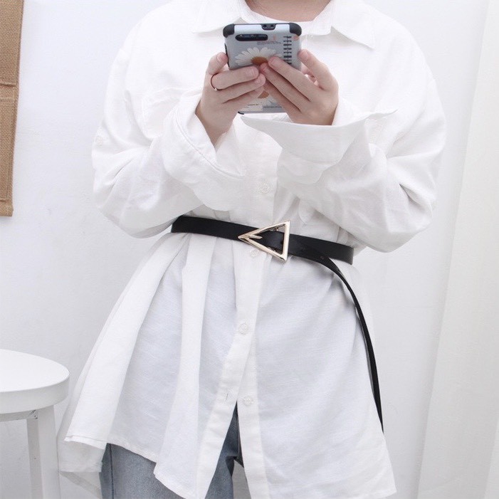 Đai váy tam giác bản nhỏ 1.1cm xinh da đẹp ĐV004 - Belt thắt lưng da vá  blazer da đẹp nhỏ xíu Thắt lưng Trendy