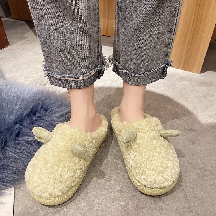 Dép bông, dép đi trong nhà, slipper tuần lộc bông thời trang Mua Tất (muatatshop)