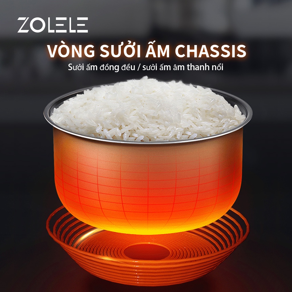 Nồi cơm điện thông minh đa chức năng ZOLELE ZB003 3L 501W  - Chính hãng