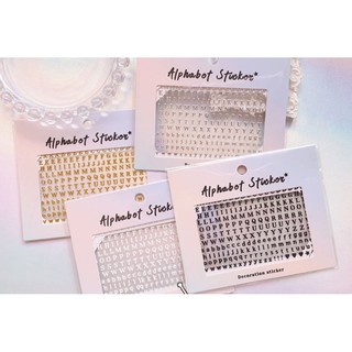 Sticker hình dán bảng chữ cái Hoa và thường Alphabet Sticker G5/ Nguyên liệu làm resin