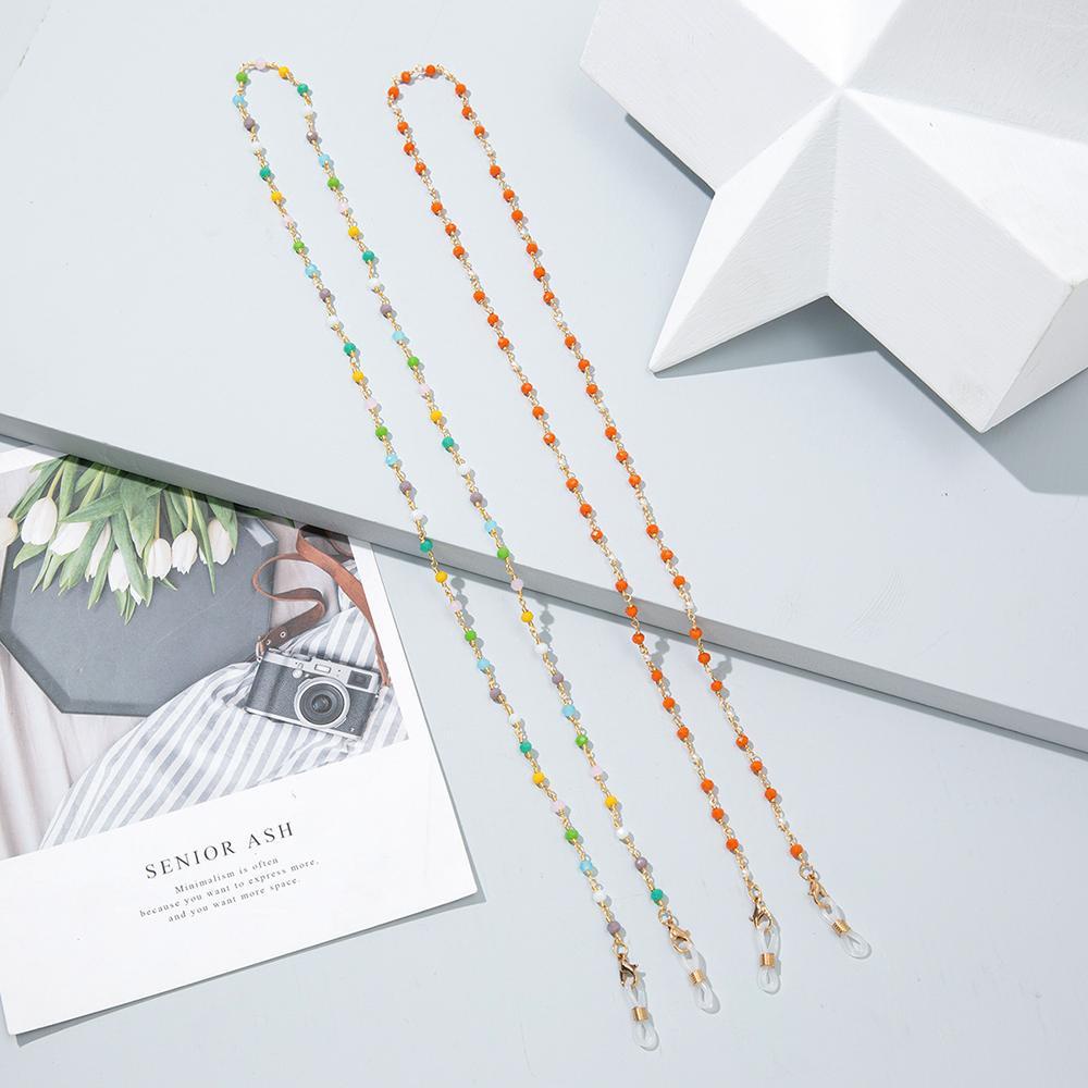 Dây Đeo Mắt Kính Đính Hạt Kim Loại Nhiều Màu Sắc Chống Thất Lạc Thời Trang|Dây Buộc Kính Mát Thời Trang