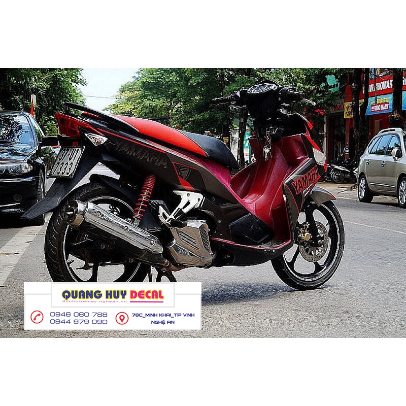Tem trùm Nouvo LX đỏ đen - Độ dán team trùm decal xe máy Nouvo LX đỏ đen - Team trùm decal xe máy Nouvo rẻ đẹp và chất
