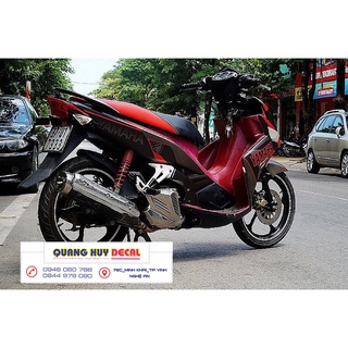 Tem trùm Nouvo LX đỏ đen - Độ dán team trùm decal xe máy Nouvo LX đỏ đen - Team trùm decal xe máy Nouvo rẻ đẹp và chất