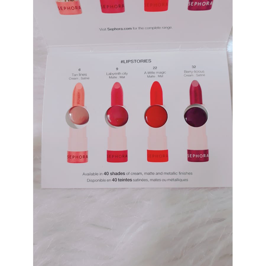 Mẫu thử son sephora lipstories