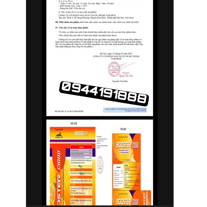 Sủi Tăng Đề  Kháng Booster C1000 mg +Kẽm  Hỗ Trợ Nâng Cao Sức Đề Kháng