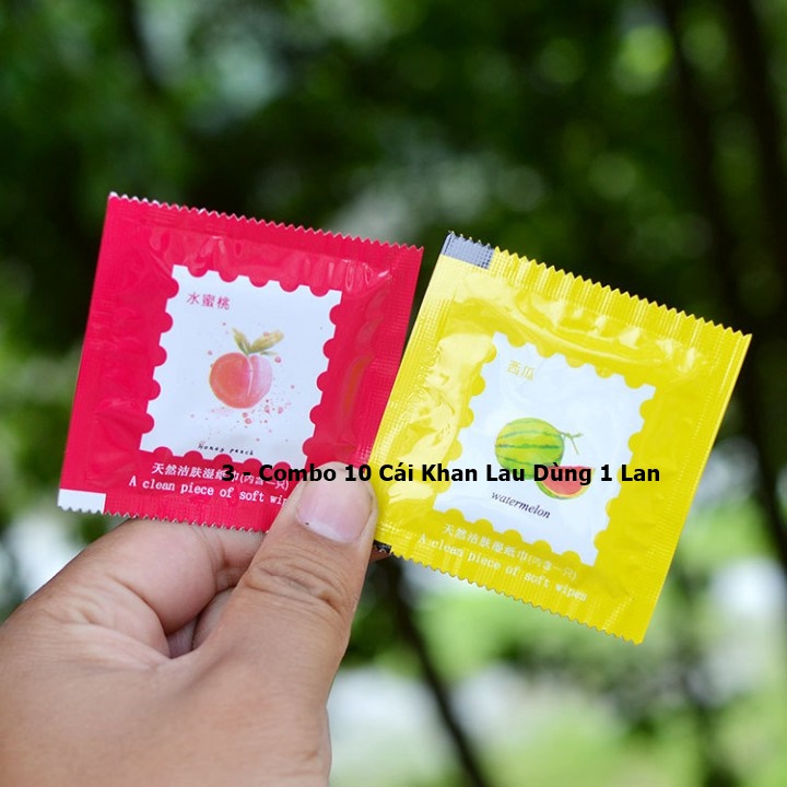 Khăn Lau Nhà Bếp Đa Năng - Khăn Lau Nhà Bếp Hình Trái Cây - Combo 10 Cái Khăn Lau Dùng 1 Lần