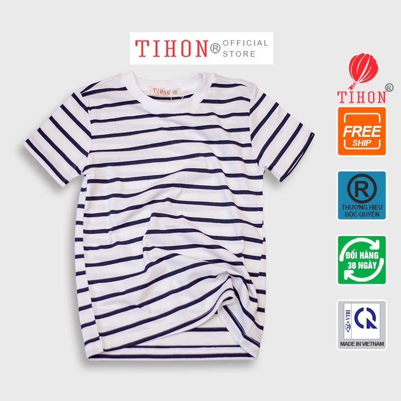 Áo Phông Trẻ Em TIHON 100% Cotton Cho Bé Trai Bé Gái