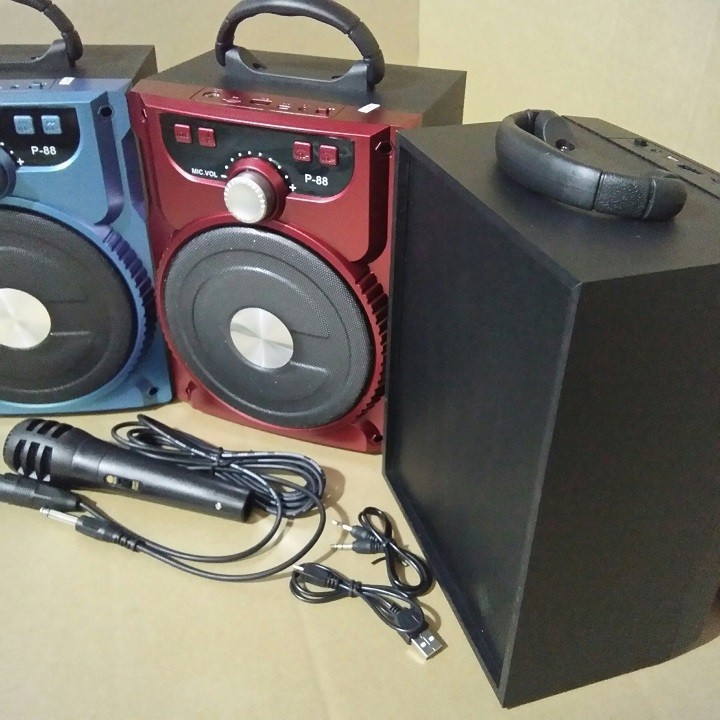 Loa Karaoke Bluetooth P88  tặng kèm micro có dây