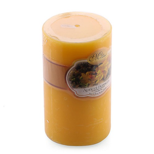 Nến thơm trụ tròn D6H10 Miss Candle MIC0833 6 x 10 cm (Vàng, hương hoa mai)