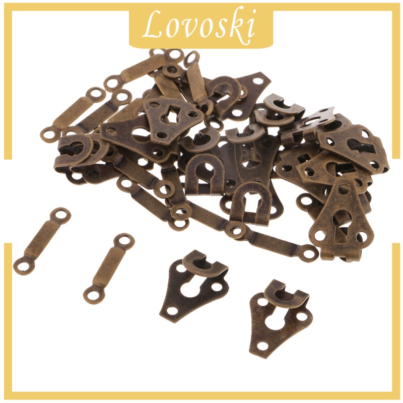 [Lovoski] Set 20 Móc May Vá Bằng Kim Loại Đồng Và Mắt Váy Quần Áo Lót