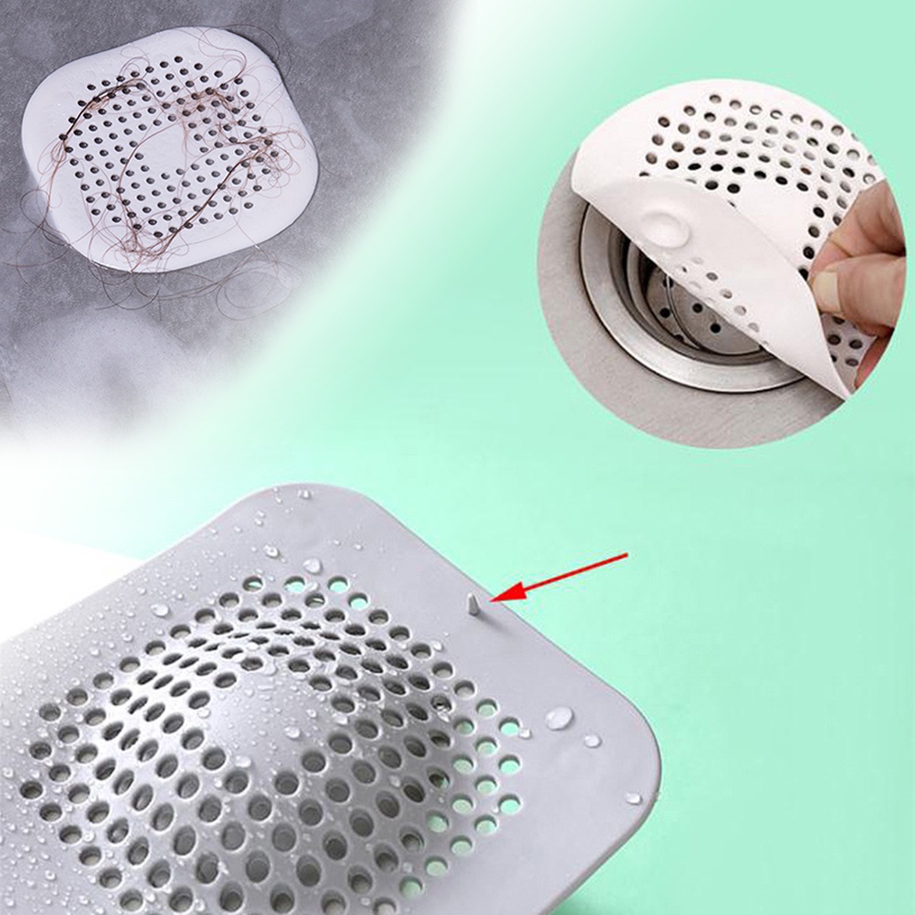 Nắp Silicone Chặn Tóc Chống Nghẹt Cống Nhà Tắm / Nhà Bếp Khử Mùi Tiện Dụng